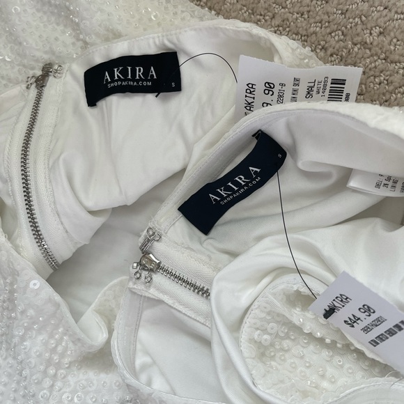 NWT beaded white co ord set mini skirt & tube top - Picture 8 of 8